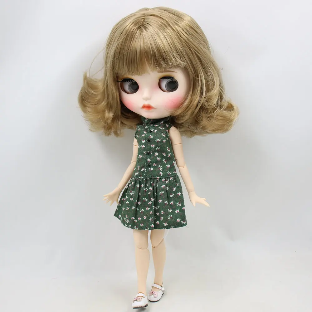 ICY Nude Blyth кукла для No. BL3227 коричневый волос резные губы матовое лицо с бровями шарнирное тело 1/6bjd