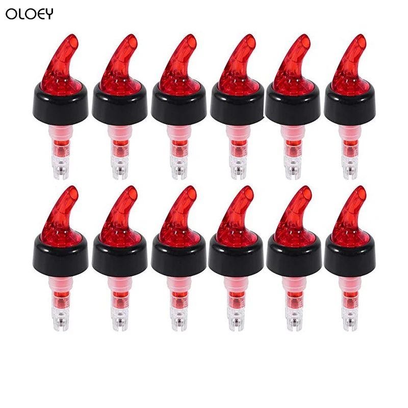 

5pcs Measure Liquor Pourer,Plastic Measured Liquor Pourer Auto Measuring Shot Chamber Pourer Pour Spout Stopper for Liquor Wine