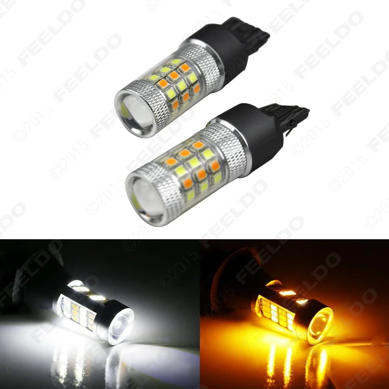 2шт Ксеноновые Белый/Янтарный нет гипер флэш-чип 2835 42SMD 7443 Горки светодиодные лампы для фронт сигнала поворота света #J в-5313 2шт Ксеноновые Белый/Янтарный нет гипер флэш-чип 2835 42SMD 7443 Горки светодиодные лампы для фронт сигнала поворота света #J в-5313