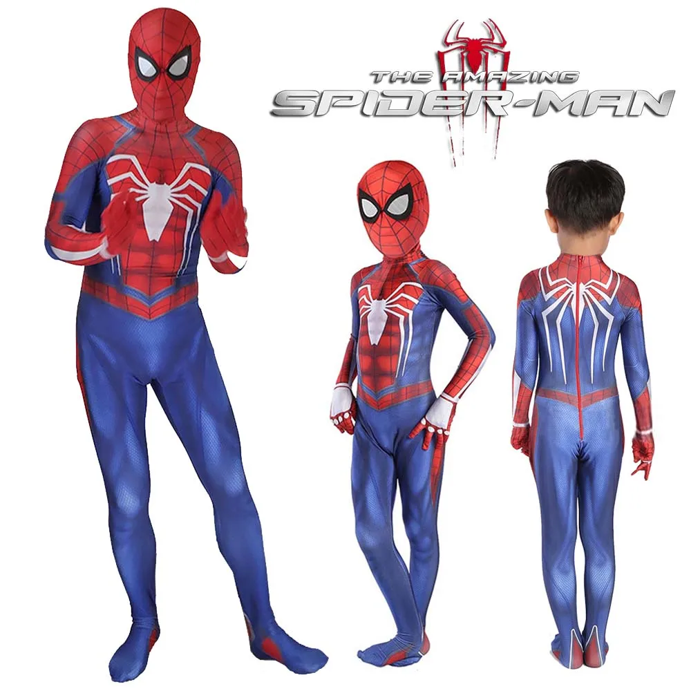 Game SPIDERMAN PS4 Spiderman Costume Superhero Cosplay Adult Halloween Costume