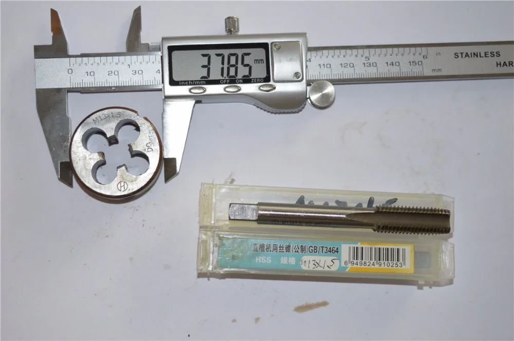 1 piece M13*1.5mm Tap and 1 piece M13*1.5mm Die , M13 standard metric