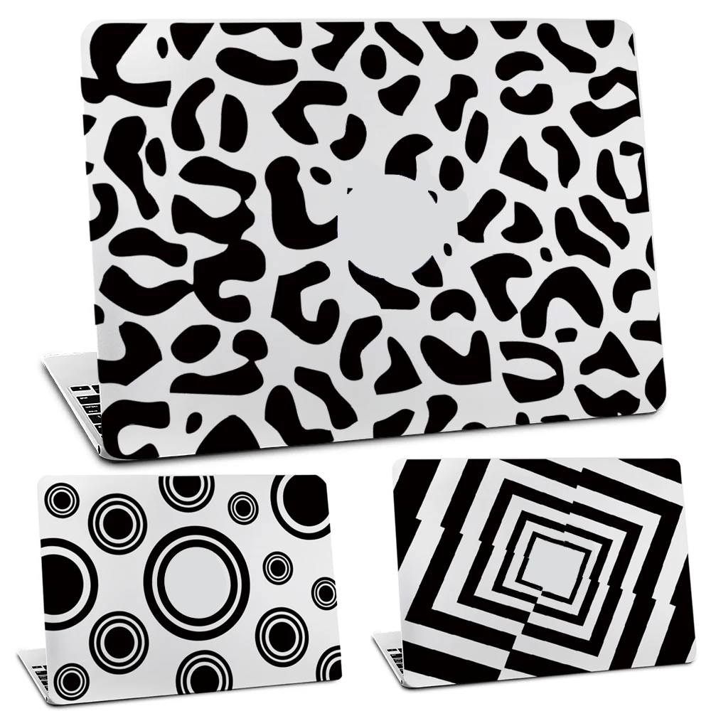 

3D Visual Effects Leopard Stripe Zebra Logo for Apple Decal for Macbook Skin Air 11 13 Pro 13 15 Retina Wall Vinyl Full Sticker