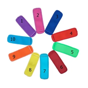 

10 colors Hot 100 pcs Popsicle Holders Pop Ice Sleeves Freezer Pop Holders 8x16cm for Kids Summer Kitchen Cookies Have Stock