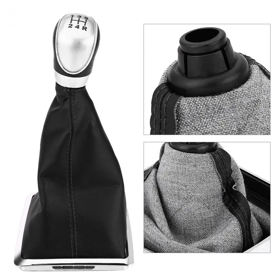 5 Speed Gear Shift Knob Gearstick Gaiter Boot Kit For Ford Focus 2005 2008 2010 2012 Car Styling