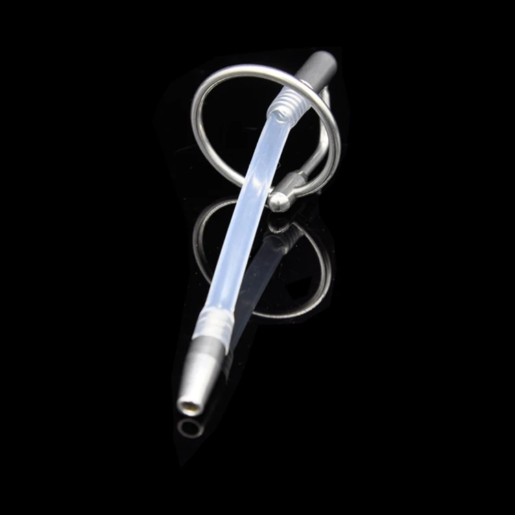 

Male Stainless Steel Urethra Catheter with 2 size Cock ring,Penis Urinary Plug,Sex Toy,Adult Game,Urethra Stimulate Dilator A023