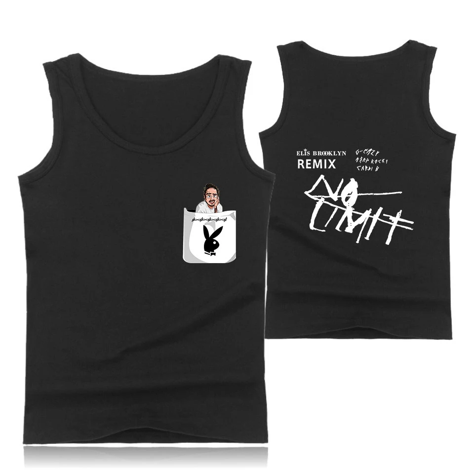 Post malone print fashion Cool Hipster casual comfortable Popular Summer O-neck Summer Sleeveless Men/Women Street Clothes