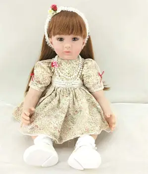

60cm Silicone Reborn Baby Doll Toys 24inch Vinyl Princess Toddler Girl bebe Doll reborn for child Birthday Gift Adorable dolls
