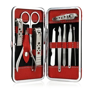 

10pcs/set Stainless Steel Tweezer 10 in 1 Nail Art Clipper Scissor Tweezer Knife Manicure Nail Art Cutter Pedicure Manicure Tool