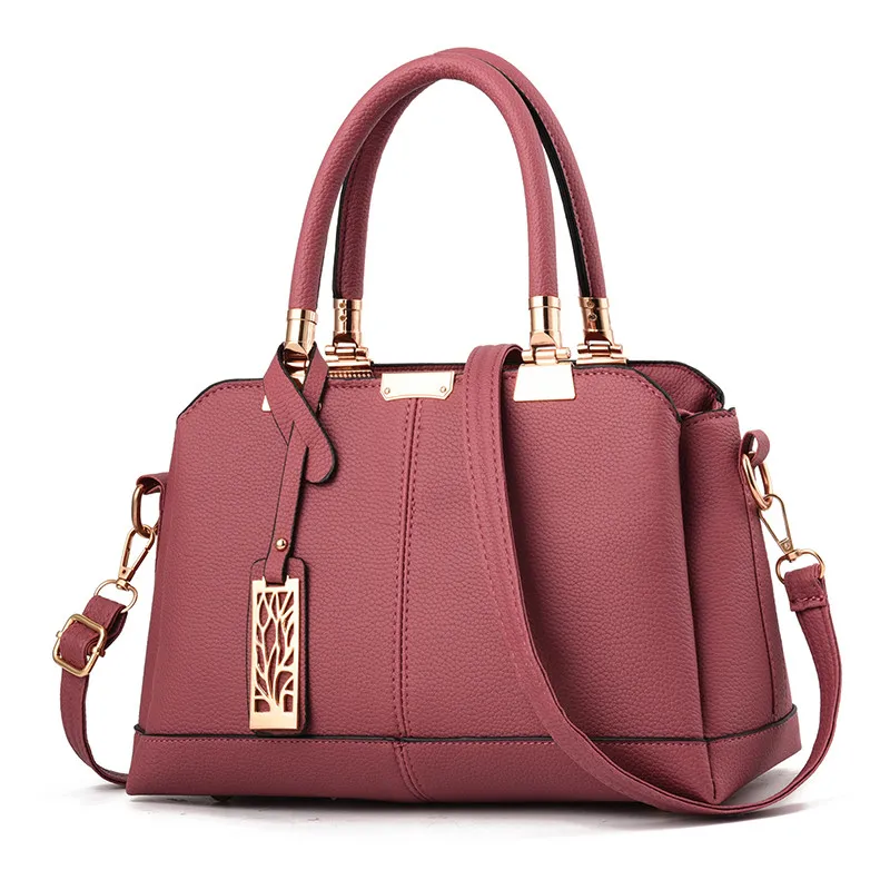 

HUANILAI Women Bag PU Leather Handbag Boston Bags For Ladies Shoulder Bags 2019 High Quality ZJS02