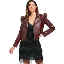 Хороший Skew молния Женская куртка крутой мотоциклетный Ремень подол куртка осень искусственная кожа женское уличное пальто