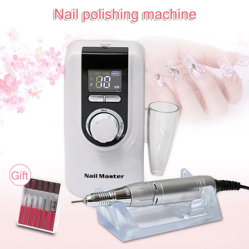 

Portable Electric Nail Art Machine Nail Drills Polishing 35000 Rpm QRD88