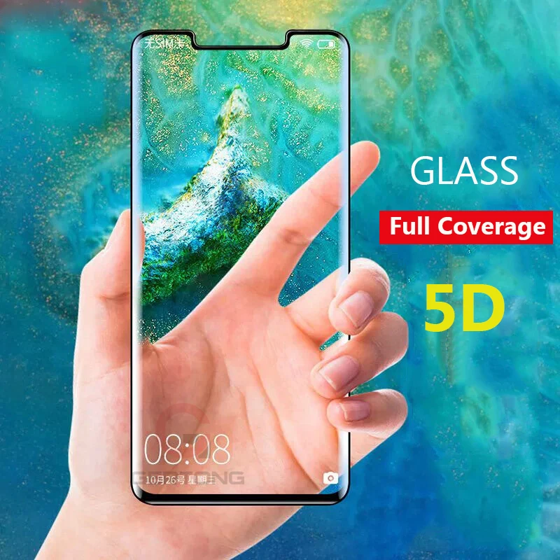 5D полное покрытие закаленное стекло для Huawei Mate 20 P30 Lite Nova4 e Y6 Y7 Prime 2019 защита экрана