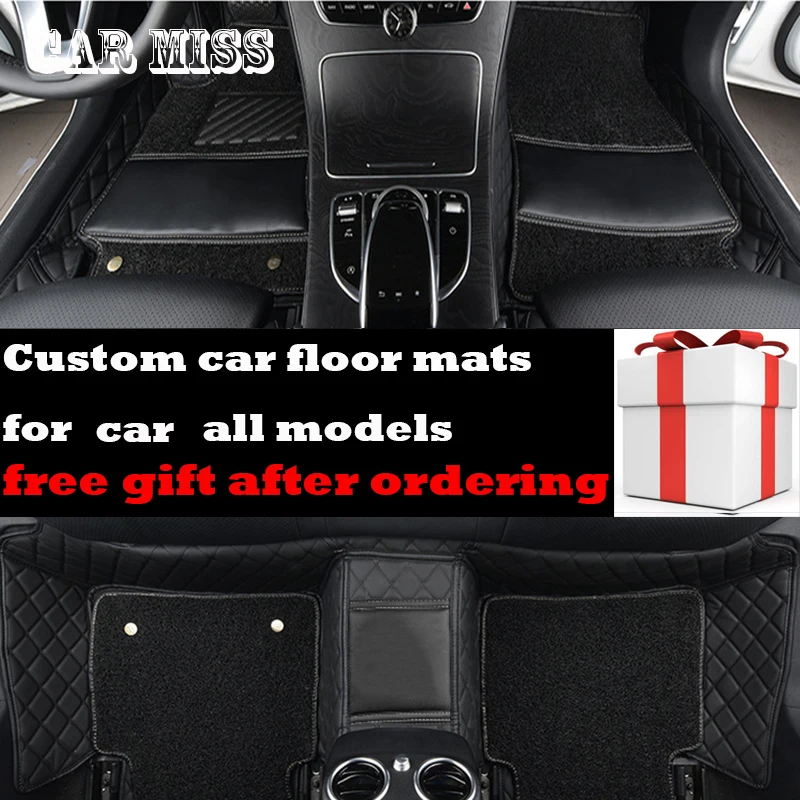 

custom Double layer logo car floor mats for peugeot 508 sw 307 308 407 sw RCZ 206 2008 3008 4008 5008 408 107 301car mats