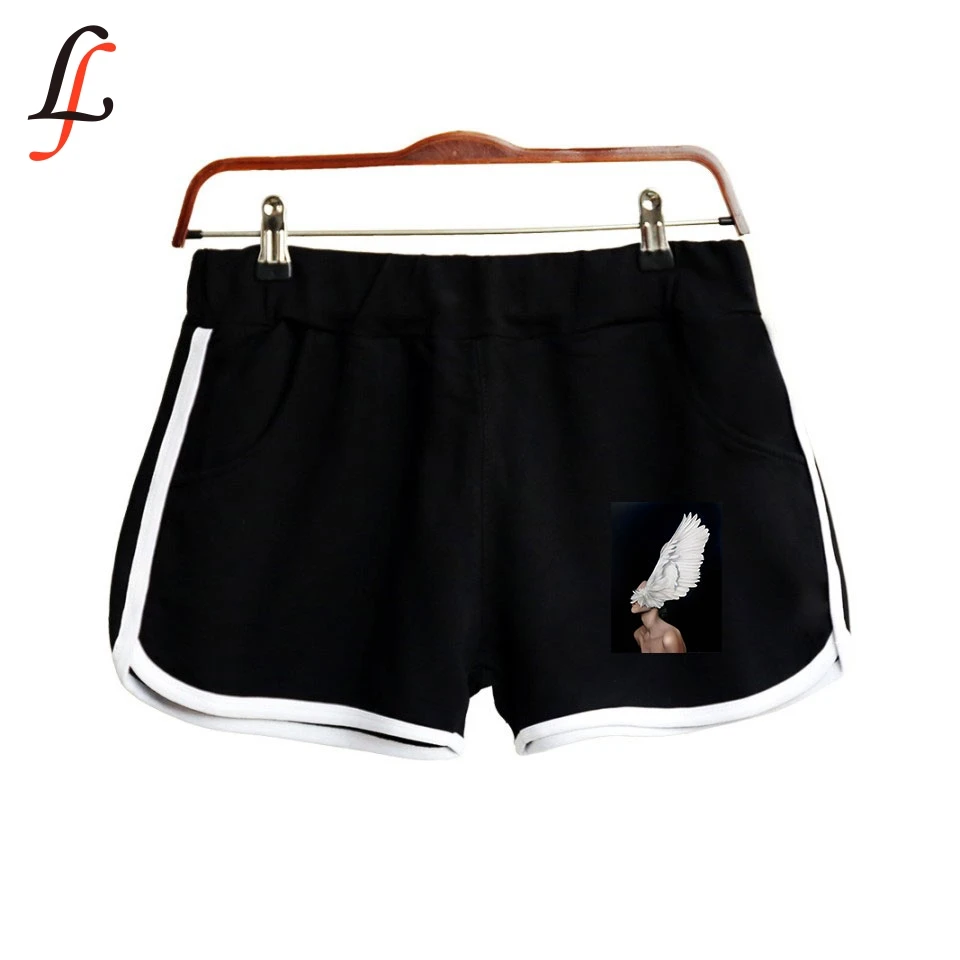 Эстетика Harajuku женщины Shortpant K pop Повседневная Эластичная талия Фитнес мода короткий карман универсальные Твердые Мягкие спортивный костюм