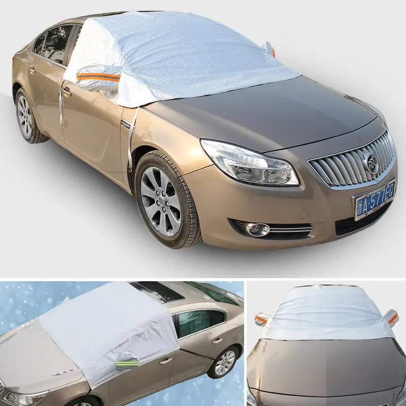 Half Car Covers Sunshade Car Styling Foil Thicken Car Snow Shield