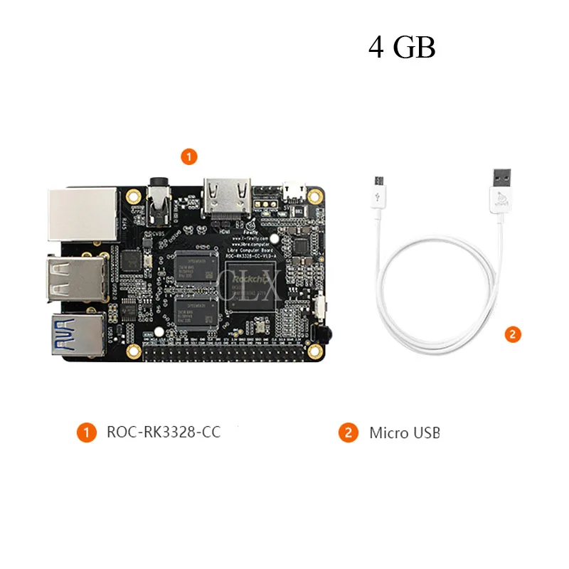 ROC RK3328 CC поддержка Gigabit Ethernet, USB 3,0, 4K дисплей и Ubuntu и Android ARM Cortex-A53 ARM макетная плата