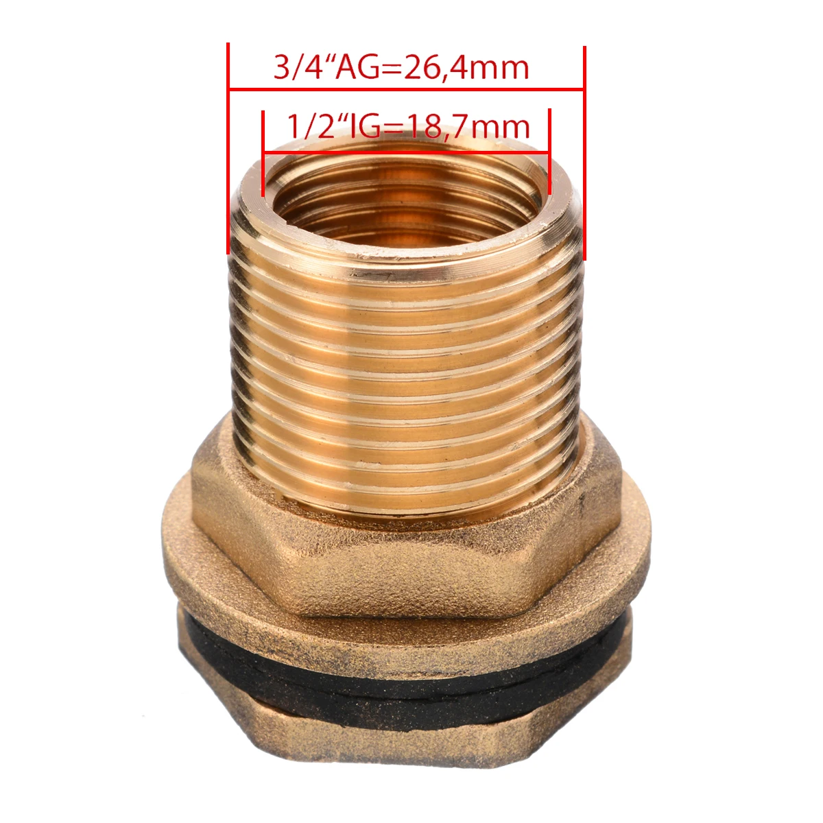 Соединитель для резервуара воды 1/2 "Мама 3/4" Мужской Soild латунный садовый