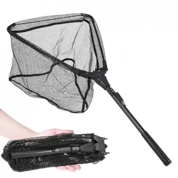 

60cm Retractable Folding Fishing Net Length Telescoping Aluminum Alloy Pole Landing Net