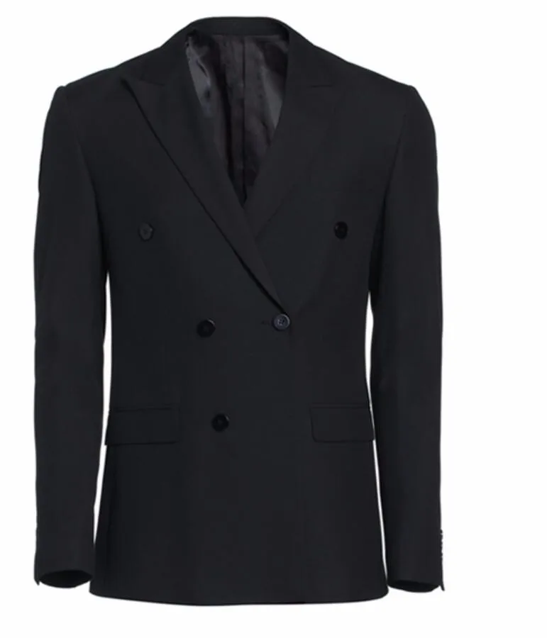 Последняя версия qiu dong, мужской Британский двубортный пиджак, Черная куртка с длинными рукавами, высокое качество, на заказ