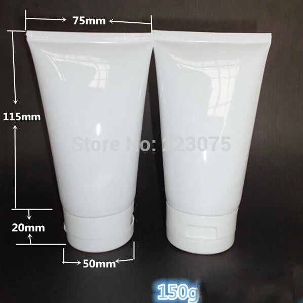 150ml white soft tube Cosmetic Containers Cream Lotion Clear Empty Tubes 50pcs lot