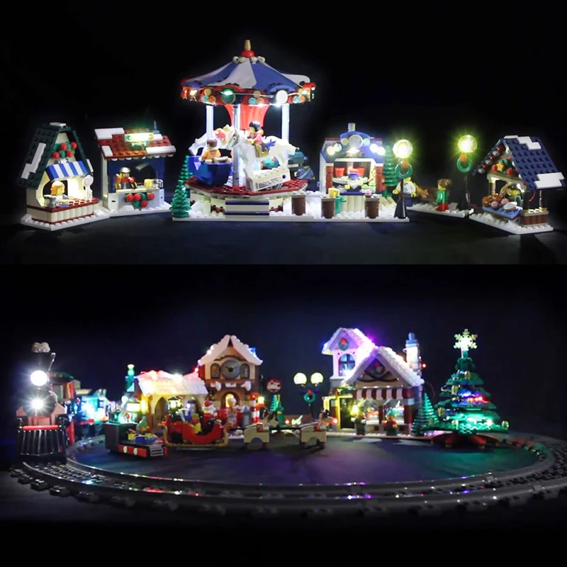 Светодиодный светильник для Lego 10235 10249 10254 10245 Рождественский зимний Сельский