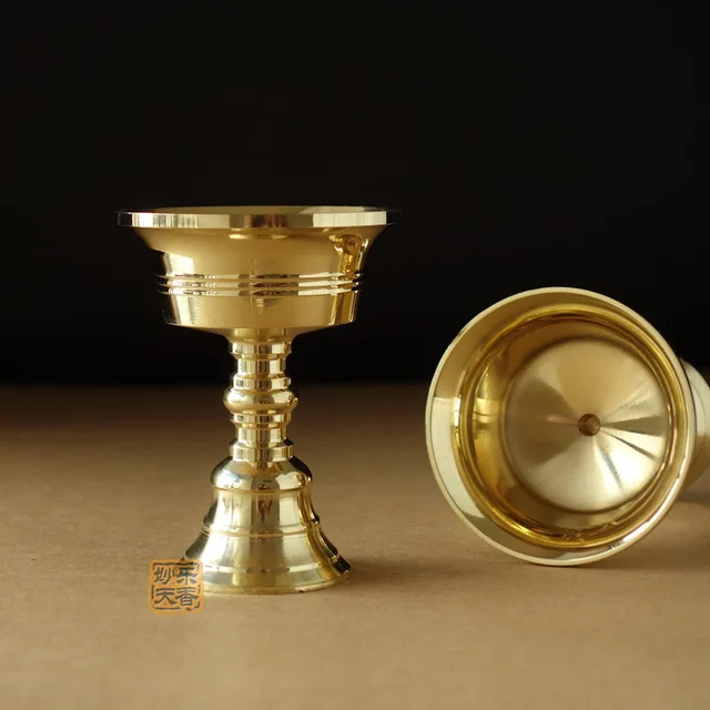 thickened copper ghee lamp