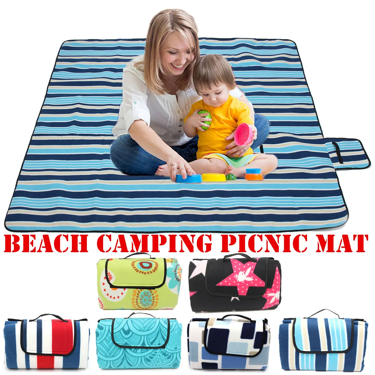 200x200cm Waterproof Folding Picnic Mat Outdoor Camping Beach Moisture