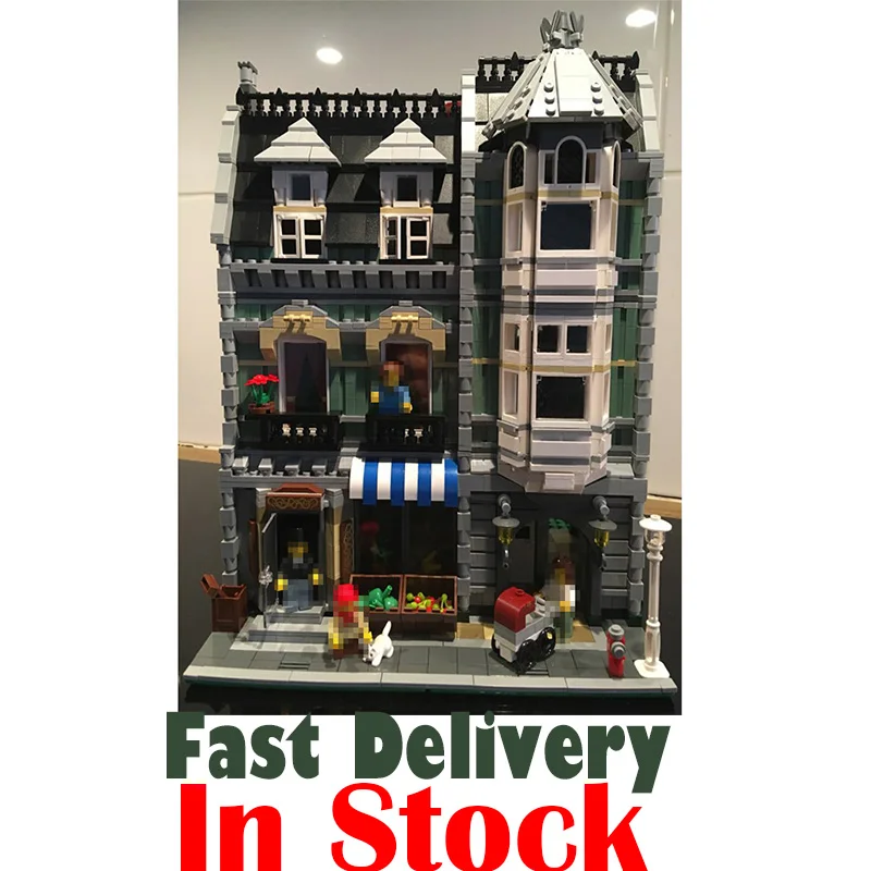 

LEPIN 15008 Green Grocer Street View Creator Architecture Building Blocks Bricks Toys For Boy 2462PCS Compatible legoINGly 10185