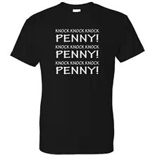 Knock Knock Penny Inspired Sheldon Cooper Big Bang Theory Mens T Shirt Top Tee 100% Cotton Humor Men Crewneck Tee Shirts knock knock hello love flipbook