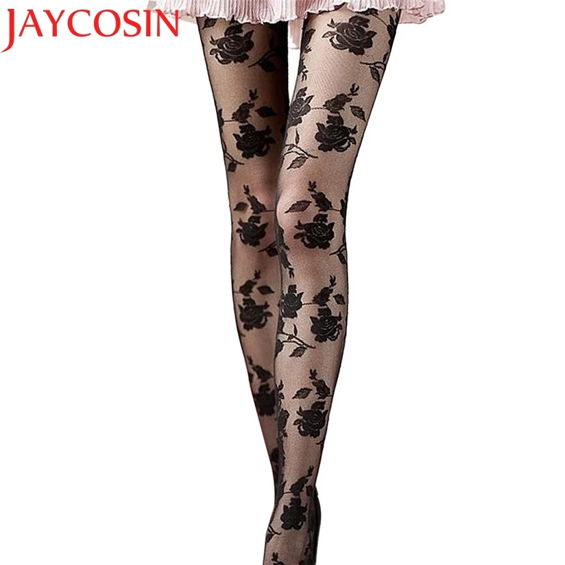 

JAYCOSIN Spring Summer Rose Sexy Fashion Women Girls Sheer Footed Tights Pantyhose