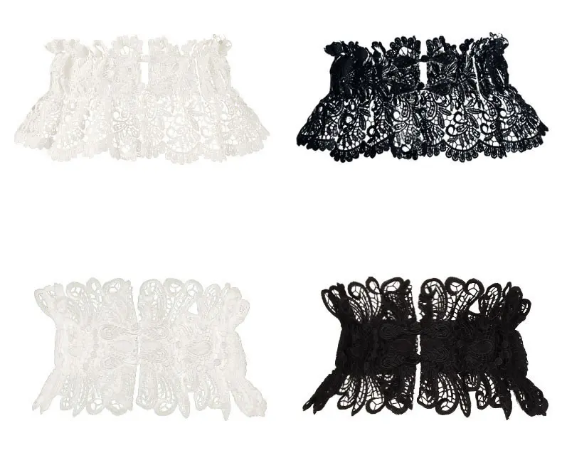 XITAO Lace Hollow Out Cummerbunds Korea Fashion New Floral Wild Joker Vintage Sexy Style Perspective Cummerbunds GCC1023