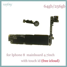 Raofeng 64 Гб/256 ГБ 3 цвета с сенсорным id для iphone 8 материнская плата 4,7 дюйма хорошо работает разблокированная материнская плата с чипами логическая плата