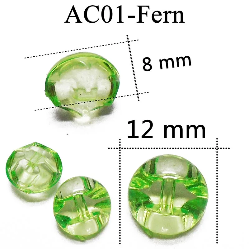 ZIEENE, 10 шт., 50 шт., 100 шт., 12 цветов, детские акриловые жемчужные пуговицы, шитье, сделай сам, Скрапбукинг для рубашки, ручная работа, кнопка для детской одежды, 12 мм - Цвет: AC01-fern