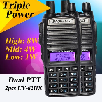 

2 Pcs Walkie Talkie Baofeng UV-82HX 8W Portable Radio Walki Talki ,Sister UV-82 Amador Walky Talky Baofeng UV 82 UV82 GT-3