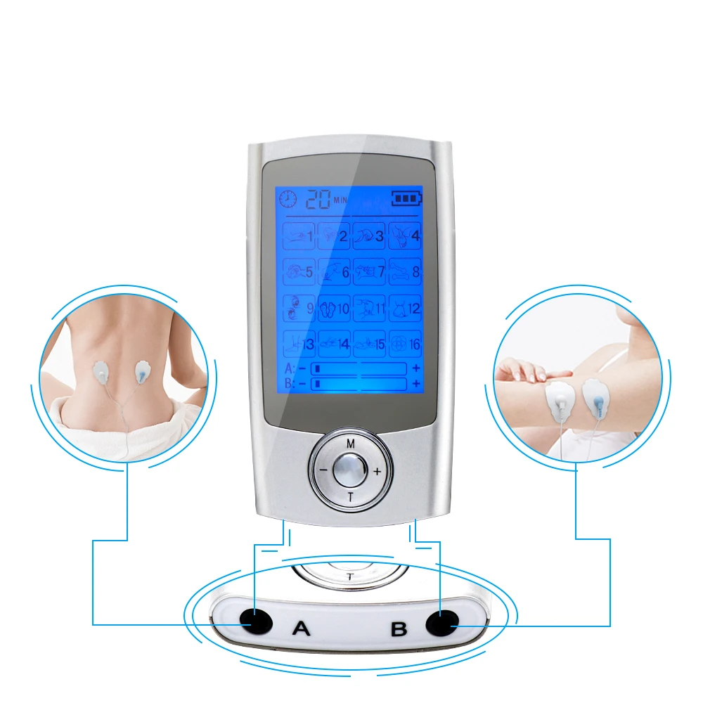 TENS UNIT/двухканальный выход TENS EMS боли/Электрический нервный стимулятор мышц/Цифровая терапия массажер/физиотерапия