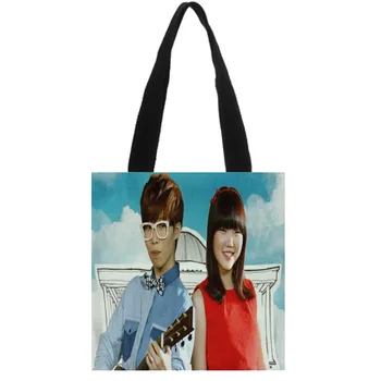 

Hot Sale KPOP AKMU printed bags for women 2019 Canvas Tote Bag 30x35cm,35x40cm Handbag Customize your image