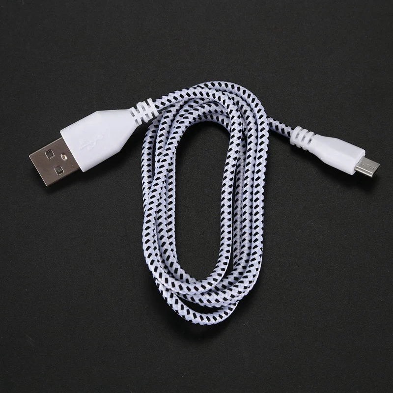 ABHU-Плетеный тканевый мини-usb кабель для зарядки и синхронизации данных для сотового телефона