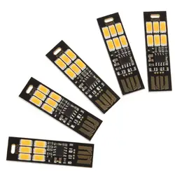 Soshine Mini-USB Мощность 6-светодиодный ночник 1 Вт 5 В сенсорный диммер теплый свет (5 шт.)