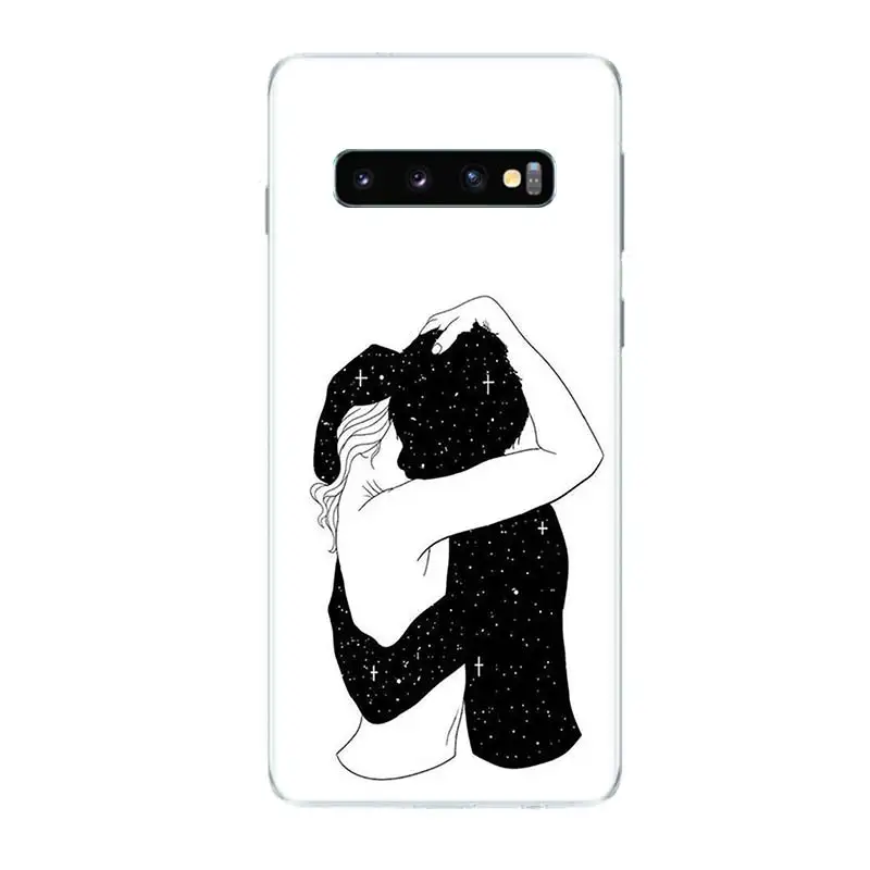 Эскиз пара ТПУ чехол с рисунком для samsung Galaxy A6 A8 плюс A7 A9 J5 J8 J4 J6 2018 искусства по