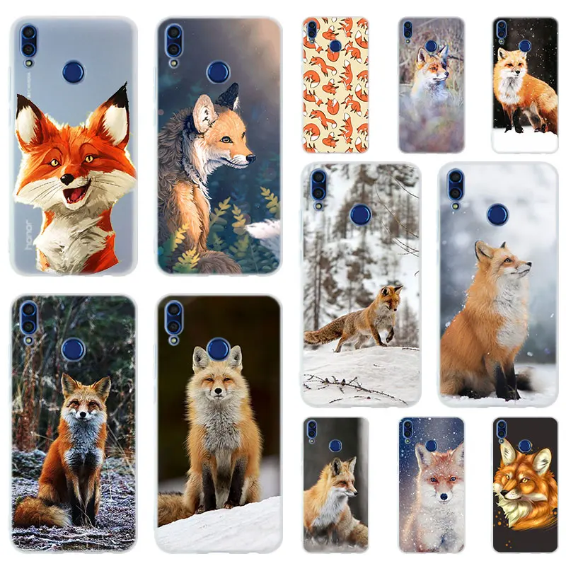 

Mr cute Fox Soft TPU Case Cover For Huawei Honor 9 10 Lite 6X 7X 8X Max 7A 5.7inch 8A 8C V20 PLAY 9i