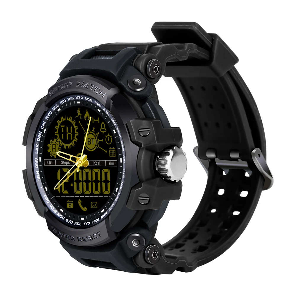 EXRIZU DX16 Smart Watch Pedometer 3 Needles Smart Clock Smartwatch 5ATM Waterproof Activity Tracker for iPhone X XS XR 8 Android