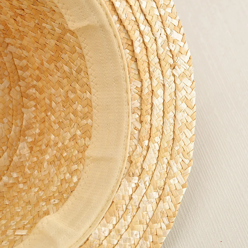 Летние плоские шляпы от солнца для женщин дети Chapeau Feminino соломенная шляпа Панама Стиль Кепка pelli сторона с Коу Пляжный набор игрушек для детей Кепка для девочек