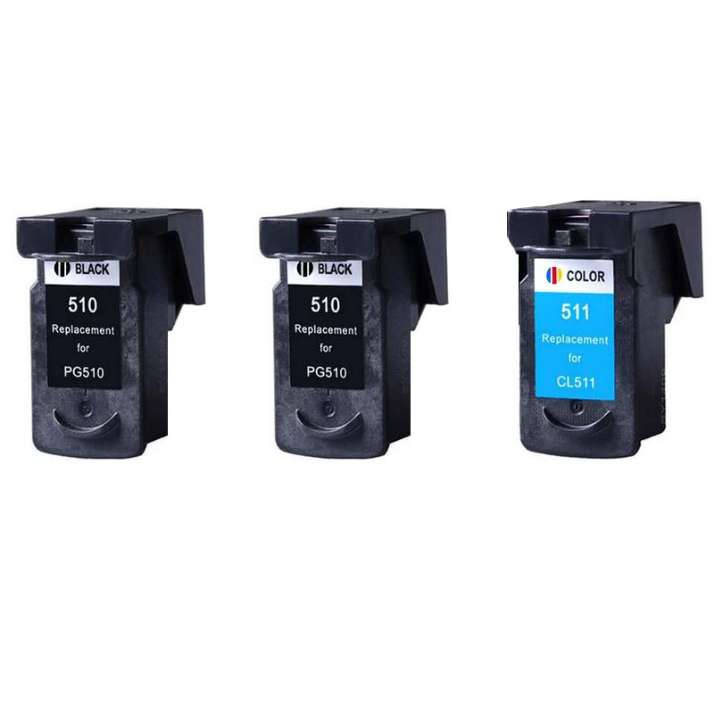 

3 pcs Ink Cartridge for Canon PG 510 CL 511 for Canon MP270 MP280 MP480 MP490 MX350 MP240 iP2700 printer inkjet