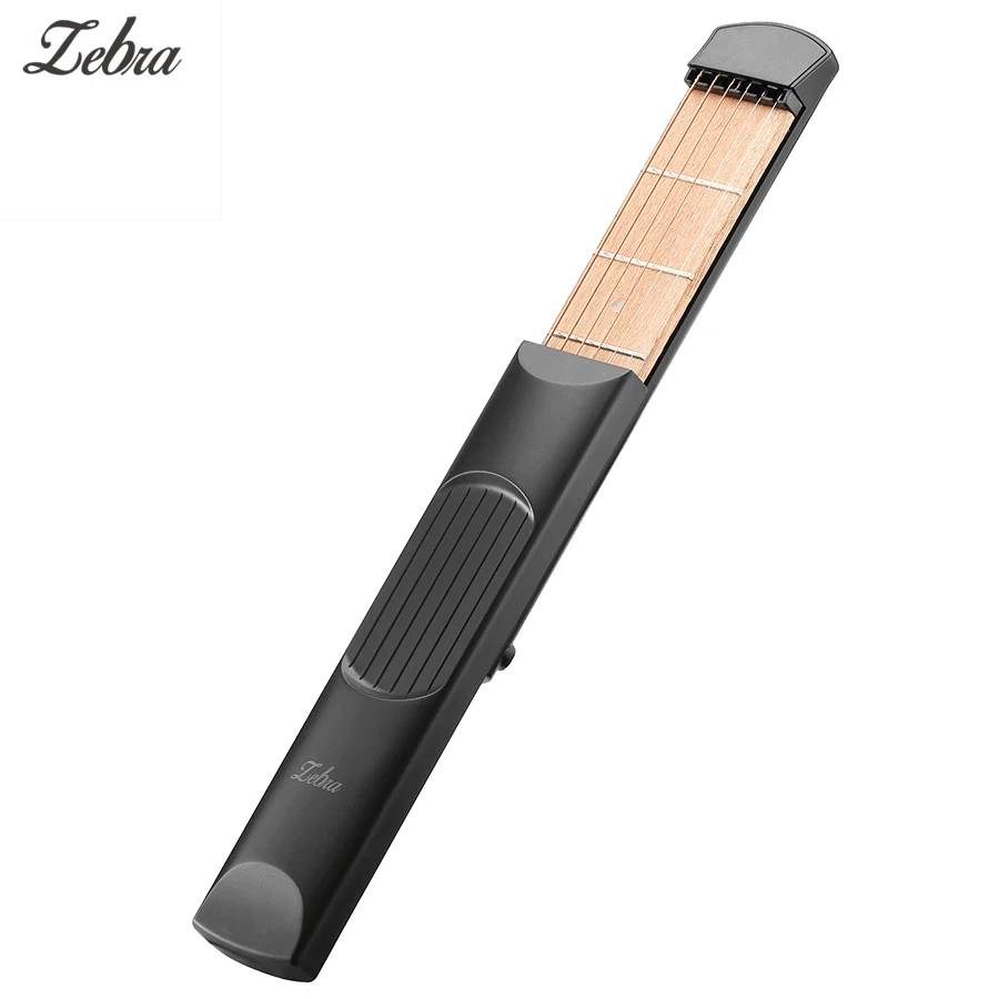 

Zebra 6 String Portable Acoustic Guitar Practice Tool Gadget Chord Trainer 6 Fret Model +Pick For Beginner Musical Stringed Inst