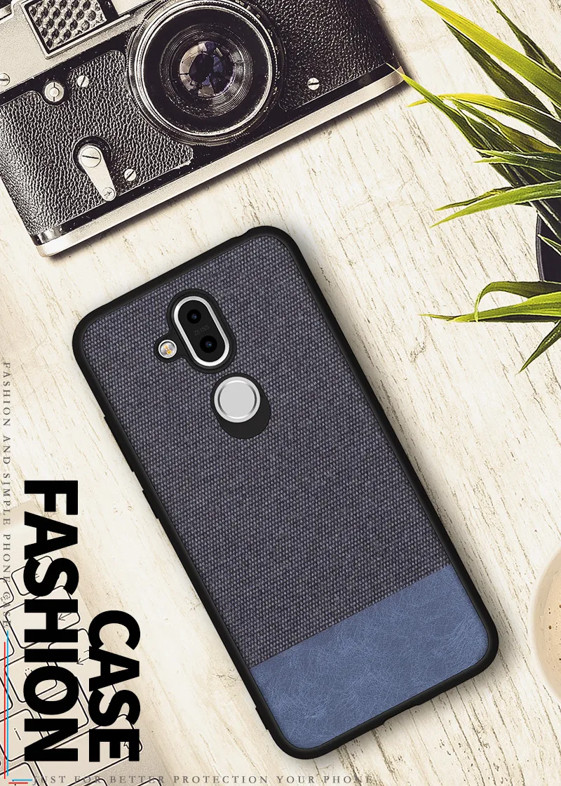 For Nokia X7 Case New Nokia 8.1 Case Full protection Hybrid PU Cloth TPU Business Dark Gentleman Case For Nokia X7 Case16