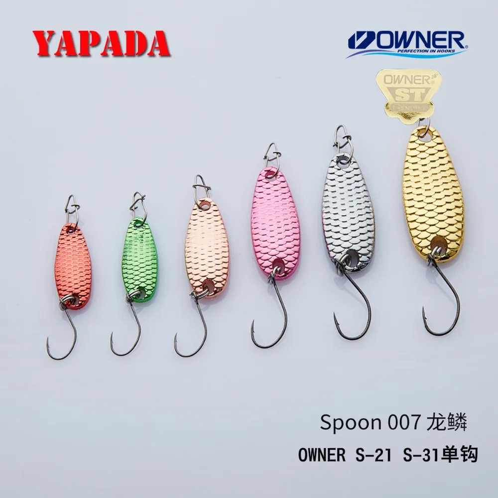 YAPADA ملعقة 007 لونج مقياس 2.5g/3.5g مالك واحد هوك 28-32mm متعدد الألوان المعادن يتل ملعقة الصيد السحر YAPADA ملعقة 007 لونج مقياس 2.5g/3.5g مالك واحد هوك 28-32mm متعدد الألوان المعادن يتل ملعقة الصيد السحر