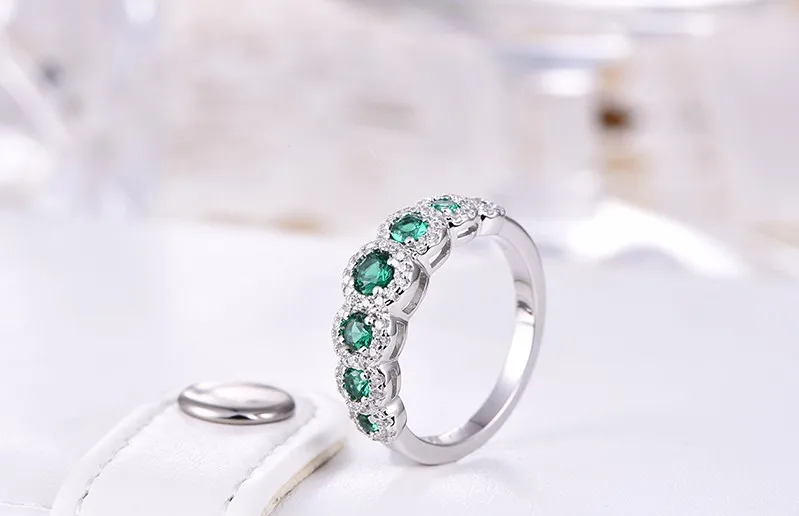 Simulated Diamond sterling silver rings jewelry (6)