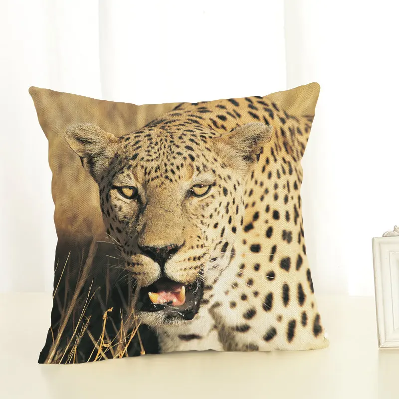 Тигровый леопардовый чехол для подушки домашний декоративный Чехол для диванной подушки дивана подушка для автомобильного кресла домашний декор наволочка almofadas - Цвет: 3