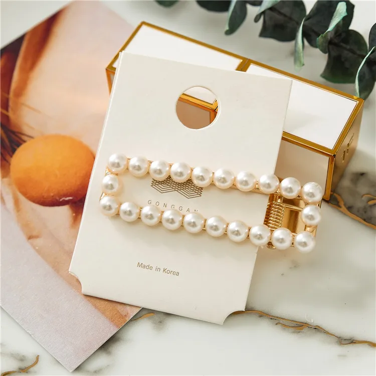 2019 New Fashion Women Pearl Hair Clip Snap Hair Barrette Stick Hairpin Hair Styling Accessories For Women Girls Dropshipping 2019 New Fashion Women Pearl Hair Clip Snap Hair Barrette Stick Hairpin Hair Styling Accessories For Women Girls Dropshipping
