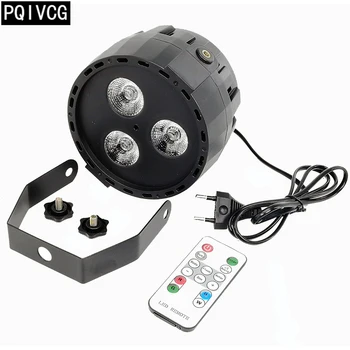 

Remote Controlrgbw 4in1 led par light mini dmx512 flat par led light profession high brightness disco lights new%